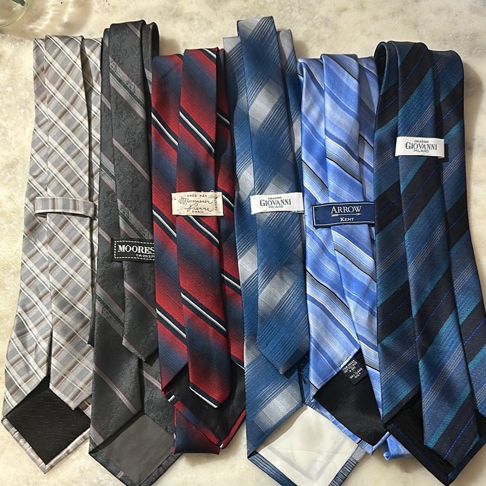 VANNI Blue Striped Men's Tie